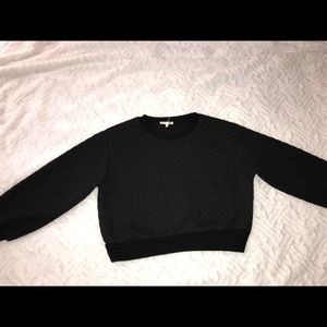 Black crop sweater